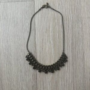 Antique-Style Bronze Statement Necklace - Women's Jewelry